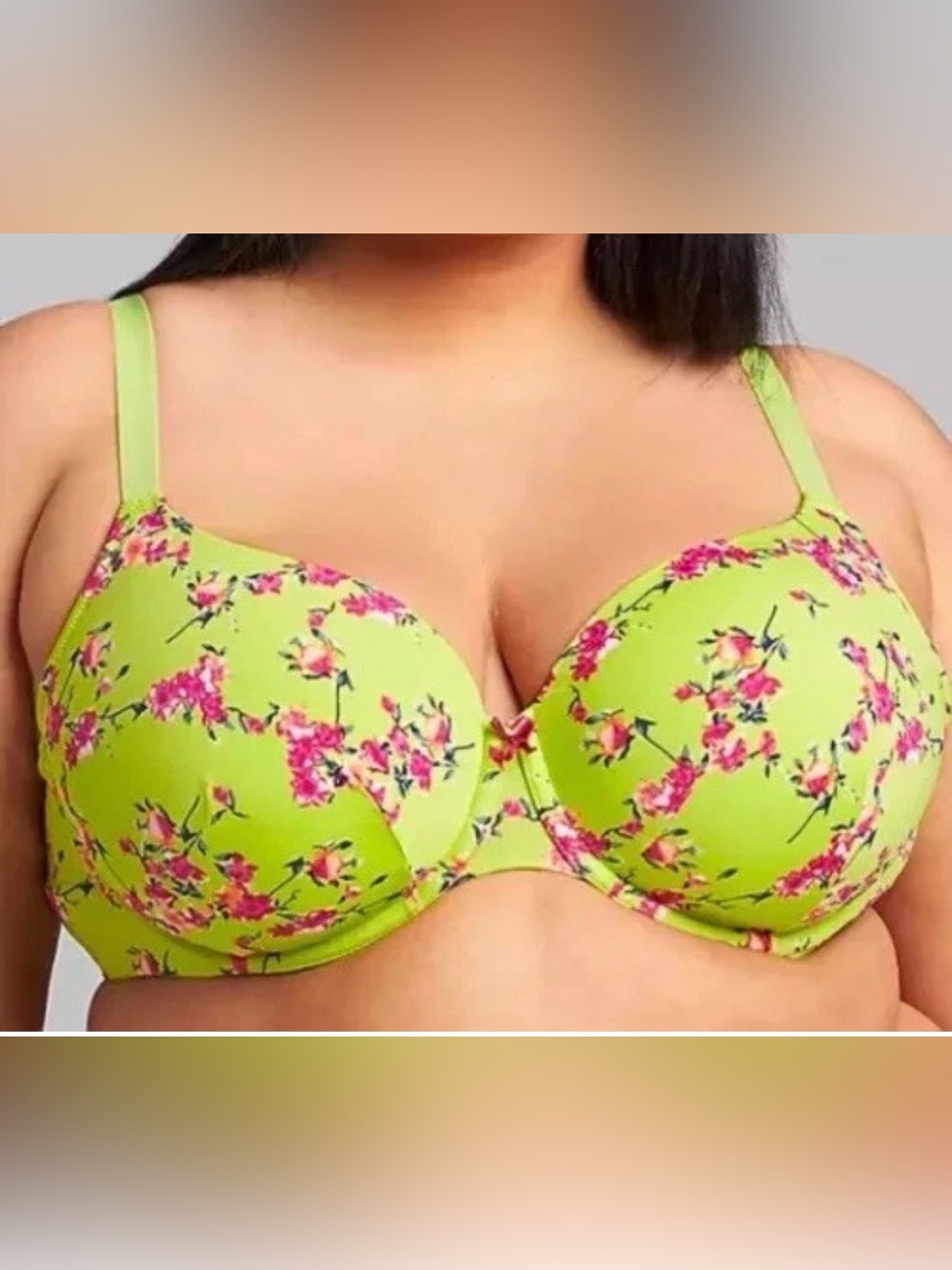 Cacique So Light T-Shirt Bra Women's Size 44 B Wild Lime
Floral Underwire Lined